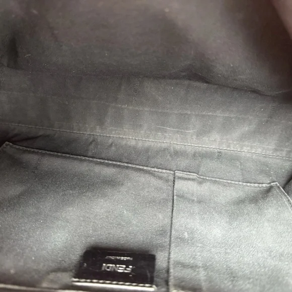 Fendi Navy Denim/Red Leather Medium 2Jours Tote - Picture 6 of 15